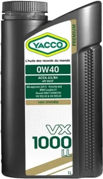 Yacco VX 1000 LL 0W-40 1л