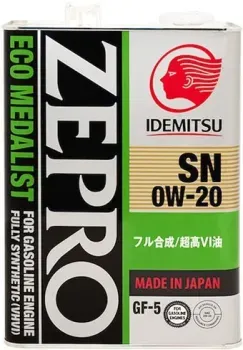 Idemitsu Zepro Eco Medalist 0W-20 4л