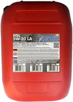 Alpine RSL 5W-30LA 20л