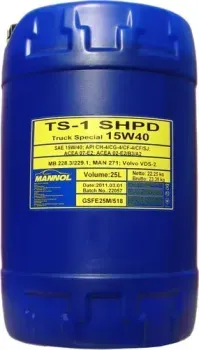Mannol TS-1 SHPD 15W-40 20л