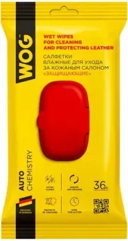 WOG Салфетки влажные для ухода за кожаным салоном 36шт WGC0662