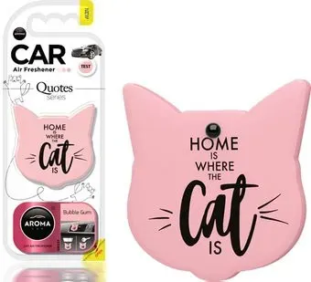 Aroma Car Ароматизатор полимерный Quotes Cat Bubble Gum 83197