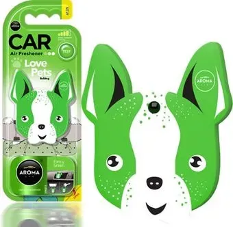Aroma Car Ароматизатор полимерный Love Pets Dog Fancy Green 92566