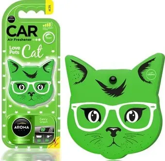 Aroma Car Ароматизатор полимерный Love Pets Cat Fancy Green 92570