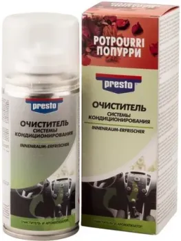 <?= Presto Очиститель системы кондиционирования попурри 150мл 217869 ?>