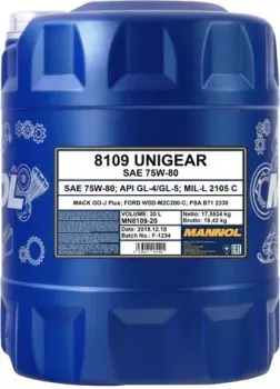 <?= Mannol Unigear 75W-80 20л ?>