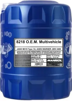 <?= Mannol O.E.M. Multivehicle JWS 20л ?>