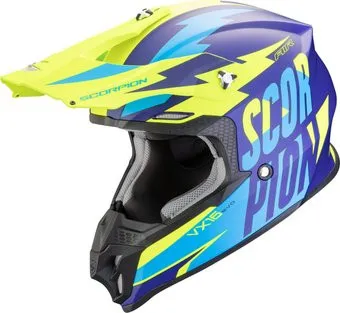 Scorpion Exo Vx-16 Evo Air Slanter (р. S, синий матовый/желтый неон)