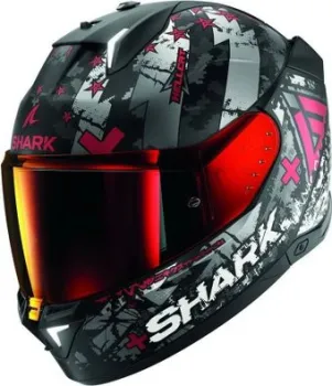 Shark Skwal i3 Hellcat Mat (р. S, черный матовый/серебристый/красный)
