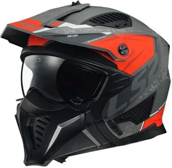 <?= LS2 OF606 Drifter Devor (XXL, серый/красный матовый) ?>