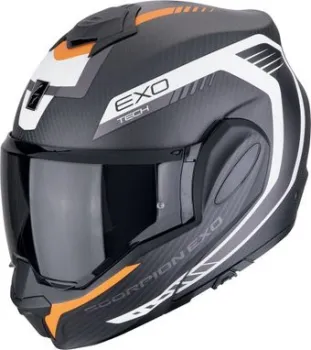Scorpion Exo Exo-Tech Evo Carbon Cosy (р. M, карбон матовый/оранжевый/белый)