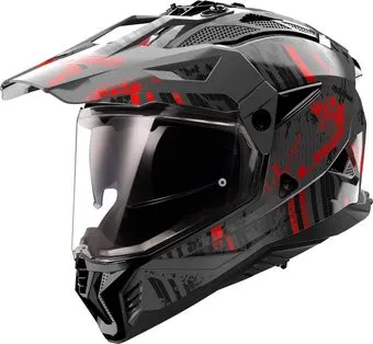 LS2 MX702 Pioneer 2 Crazy (M, черный/красный матовый)