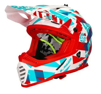 LS2 MX437 Fast Mini Funky (S, красно-белый глянцевый)