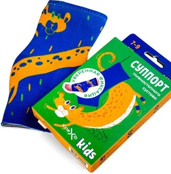 <?= Kinexib Kids голеностоп (L, синий/принт леопард) ?>