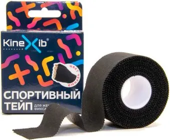 Kinexib Спортивный жесткой фиксации 3.8 см x 9.1 м (черный)