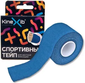 Kinexib Спортивный жесткой фиксации 3.8 см x 9.1 м (синий)