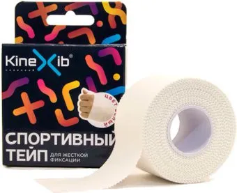 Kinexib Спортивный жесткой фиксации 3.8 см x 9.1 м (белый)