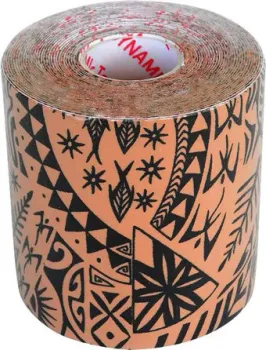 Dynamic Tape Eco DT75TT (7.5 см x 5 м, телесный/черное тату)