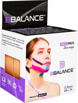 BBalance BBTape Face Pack (2.5 см x 5 м, бежевый)