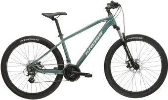 Kross Hexagon 2.0 29 L/18" 2024 (зеленый/глянцевый серебристый)