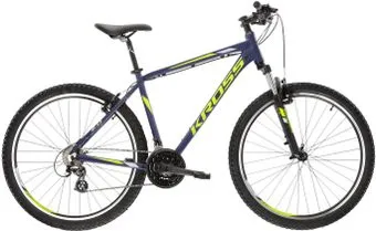 Kross Hexagon 2.0 27.5 L/21" 2023 (темно-синий/лаймовый зеленый/матовый серый)