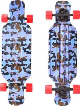 Y-Scoo Longboard Shark TIR 31 (синий камуфляж/красный)