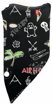 <?= Airhole Facemask Softshell Sherpa (M/L, doodles) ?>