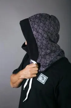 <?= Brethren Apparel Druid Hood (O/S, black diamond) ?>