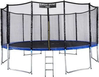 Atlas Sport 490 см - 16ft Pro (с лестницей, внешняя сетка, синий)
