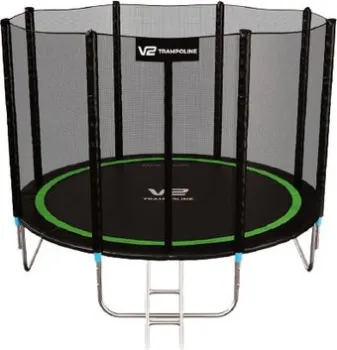 V2 Trampoline Greenline 10FT 312 см (с внешней сеткой и лестницей)