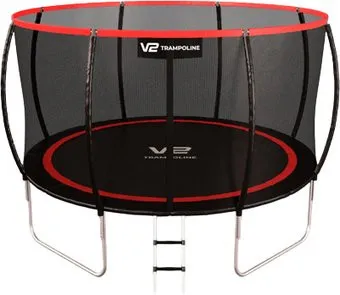 V2 Trampoline Redline 12FT 374 см (с внешней сеткой и лестницей)