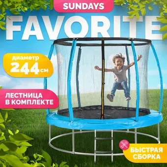 <?= Sundays Favorite Premium 8FT (голубой, с сеткой, с лестницей) ?>