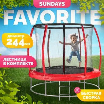 <?= Sundays Favorite Premium 8FT (красный, с сеткой, с лестницей) ?>
