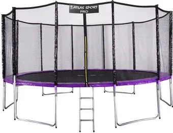 Atlas Sport 490 см - 16ft Pro (с лестницей, внешняя сетка, сливовый)