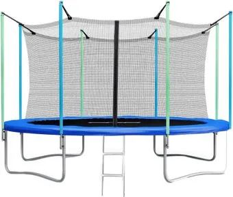 Atlas Sport 374 см - 12ft (с лестницей, внутренняя сетка, синий)