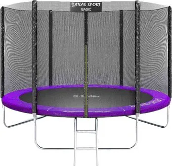 Atlas Sport 312 см - 10ft Basic (с лестницей, внешняя сетка, сливовый)
