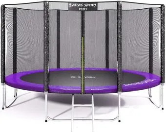 Atlas Sport 404см - 13ft Pro (с лестницей, внешняя сетка, сливовый)