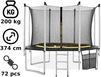 Springos 12ft 374 см (с внутренней сеткой и лестницей)