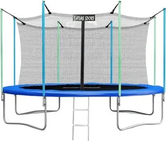 Atlas Sport 435 см - 14ft (с лестницей, внутренняя сетка, синий)