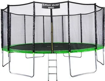Atlas Sport 490 см - 16ft Basic (с лестницей, внешняя сетка, зеленый)