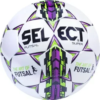 Select Futsal Super (4 размер, белый/фиолетовый/салатовый)
