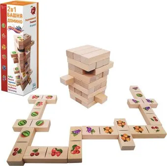 Нескучные игры Башня Домино 2 в 1. Ягодный микс 8400/20
