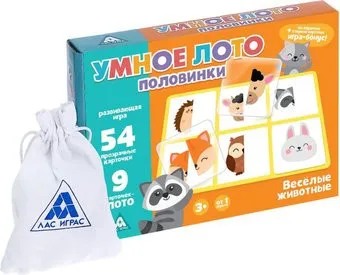 <?= Лас Играс Умное лото. Половинки: весёлые животные 3807323 ?>