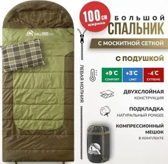 RSP Outdoors Chill 200 BIG L (225x100см, молния слева)