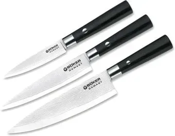 Boker Solingen Damascus Black Knife Trio 130420SET (3 шт)