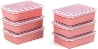 Полесье с крышками 73928 (6 шт, бледно-коралловый/прозрачный)