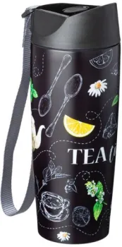 Agness Tea Time 709-090 380мл (черный/цветной принт)