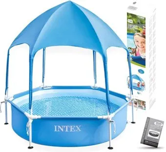 Intex Metal Frame с навесом 28209NP (183x38)