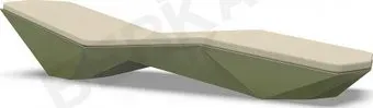 Berkano Quaro с подушками (темно-зеленый/бежевый)