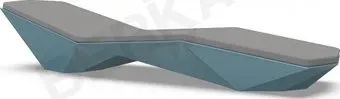 Berkano Quaro с подушками (бирюзовый/графитовый)